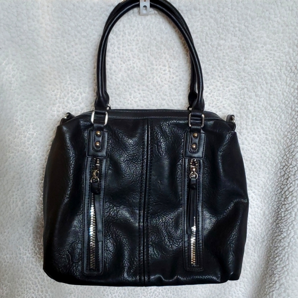 Black Leather Handbag, NWOT